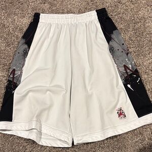 Jordan White Athletic Shorts with Black Jumpman Tag